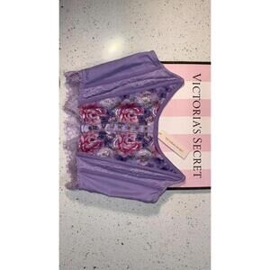 NWT Victoria's Secret Dream Angels Floral Embroidery Strapless Corset Top Sz M